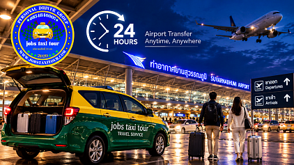 Private airport taxi transfer to Suvarnabhumi Airport for advance booking and late-night travel.